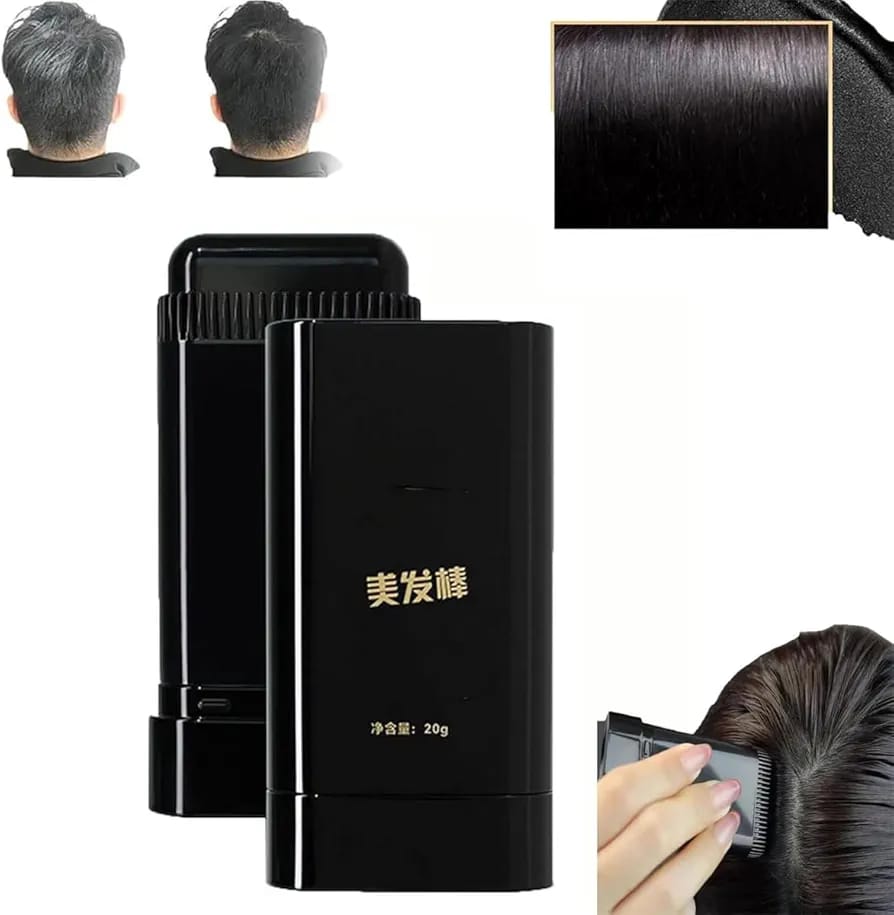 Instant Root Touch-Up Hair Color Comb Stick | Waterproof & Sweatproof Hair Dye Comb | Long-Lasting Hair (Color Black/Brown)