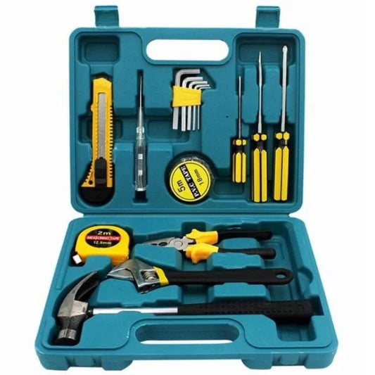 12-in-1 Home Tool Kit | Multi-Purpose Household Repair Tool Set | Hardware Toolkit with Durable Storage Box