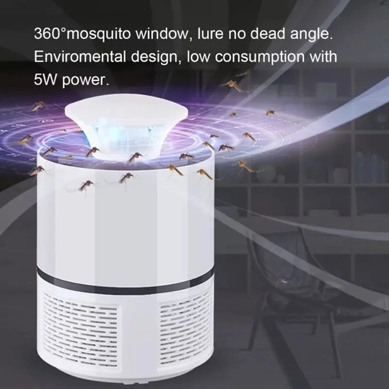USB Mosquito Trap Lamp | UV LED Insect Killer with Suction Fan | Chemical-Free Fly & Bug Repellent
