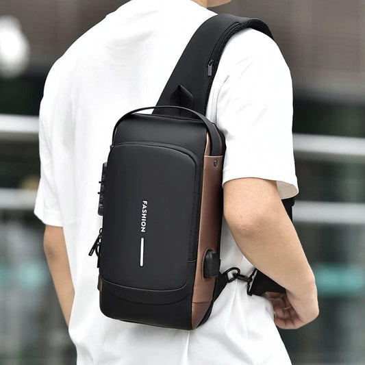 Premium Anti-Theft Sling Bag with Password Lock – High-Capacity Crossbody Shoulder Chest Pack with Smooth Zipper for Travel, Tech, and Daily Commuting