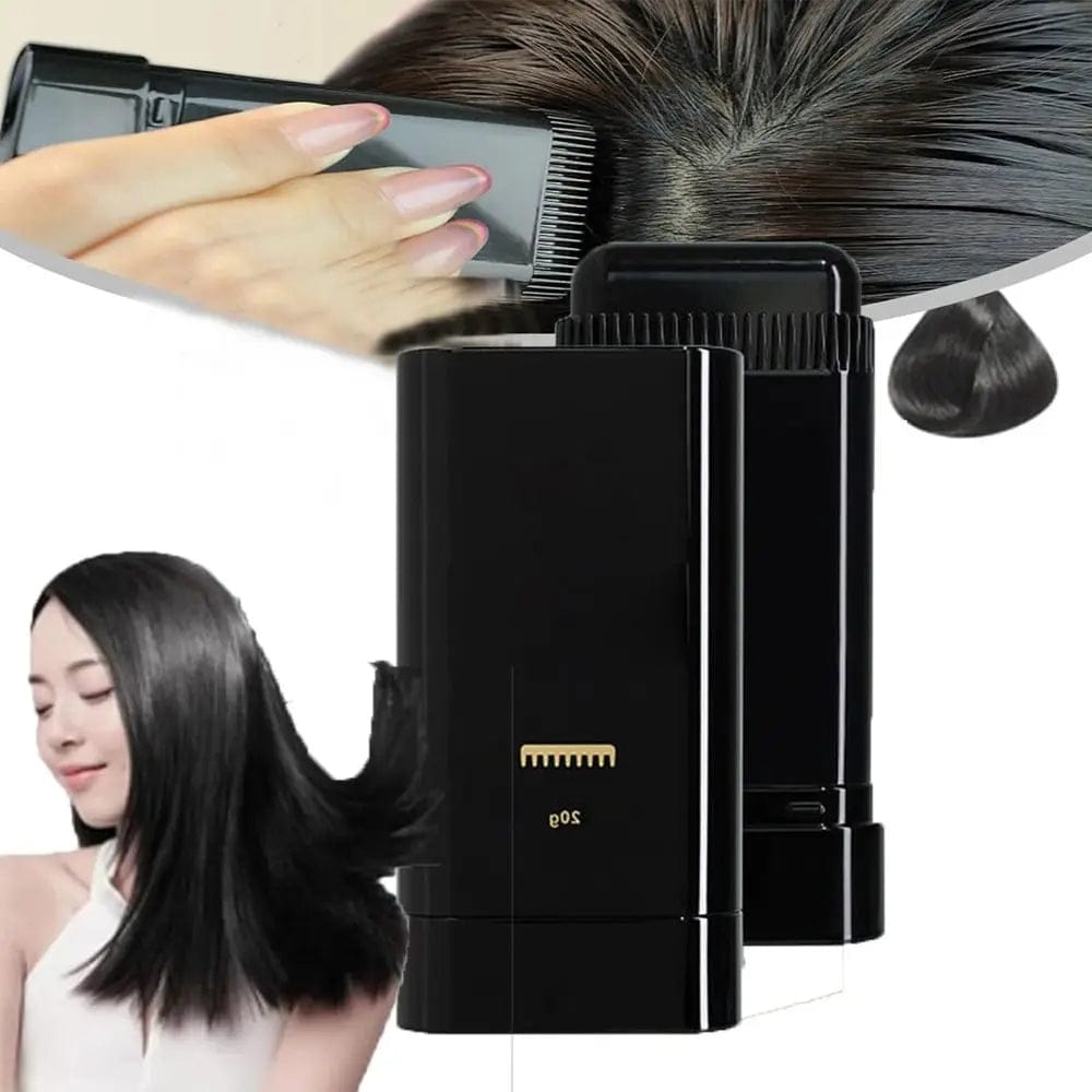 Instant Root Touch-Up Hair Color Comb Stick | Waterproof & Sweatproof Hair Dye Comb | Long-Lasting Hair (Color Black/Brown)