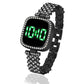 Watch for Girls Diamond Touch Screen LED Watch for Ladies Stylish Fashion Watch For Girls in Silver Stone Square Dial Shape For Gift