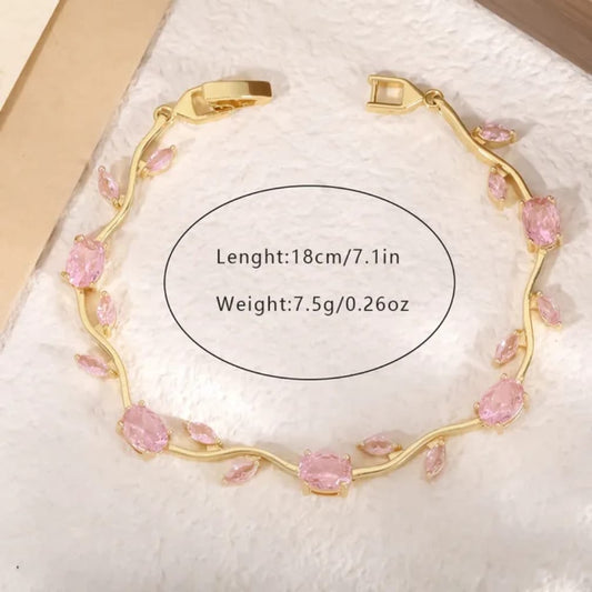 Tulip Bracelet – Premium Quality Stainless Steel Elegant Bracelet for Women | Golden Base