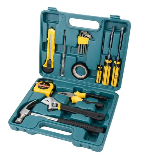 12-in-1 Home Tool Kit | Multi-Purpose Household Repair Tool Set | Hardware Toolkit with Durable Storage Box